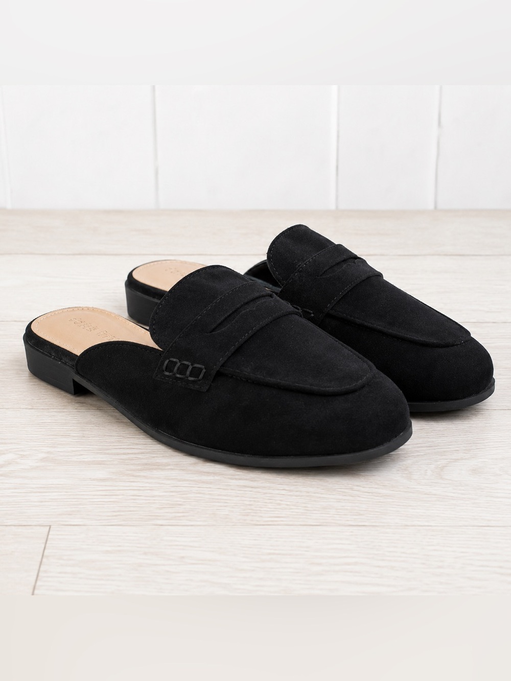 Torrid Slip-On Mule WW Black Suede-Look Loafers Size 11.5WW Extra Wide